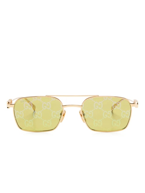 Gucci Eyewear navigator-frame sunglasses - Gold - zdjęcie produktu nr 1