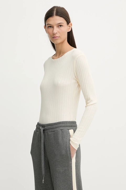 Marc O'Polo longsleeve kolor beżowy 600207852063 - zdjęcie produktu nr 1