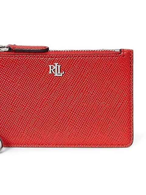 Lauren Ralph Lauren leather key-ring card holder - Orange - zdjęcie produktu nr 2