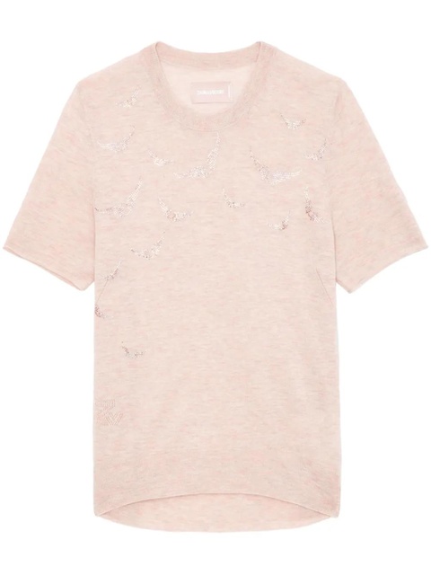 Zadig&Voltaire Ida crystals cashmere top - Neutrals - zdjęcie produktu nr 1