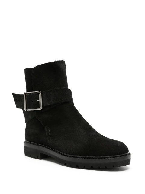 Manolo Blahnik buckle-detail suede ankle boots - Black - zdjęcie produktu nr 2