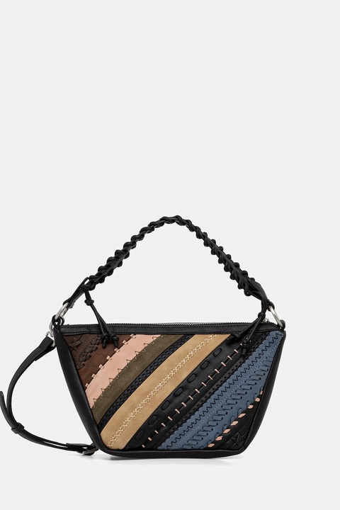 Desigual torebka QUEBEC WHIPSTITCH PAT kolor czarny 25WAXP78 - zdjęcie produktu nr 1