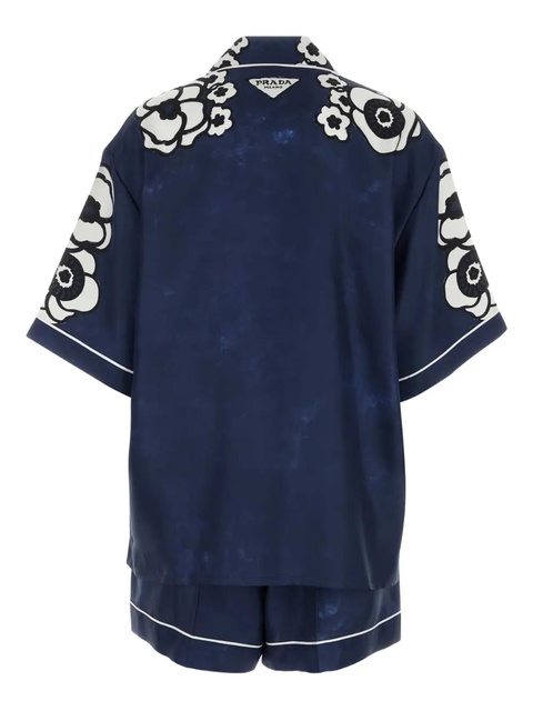 Prada floral-print short pyjamas - Blue - zdjęcie produktu nr 2