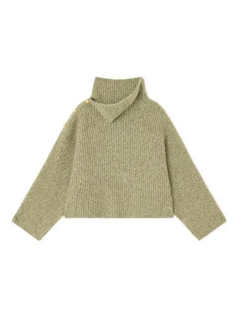 GANNI brushed sweater - Green - zdjęcie produktu nr 1
