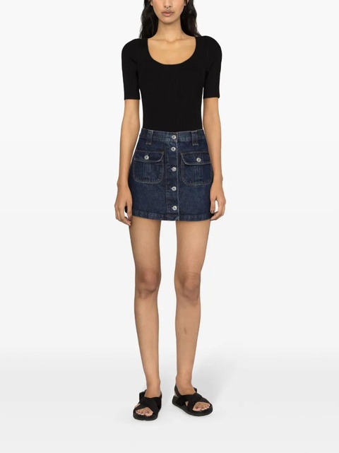 PINKO round-neck ribbed T-shirt - Black - zdjęcie produktu nr 1