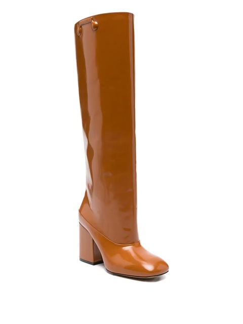 Marni knee-high patent boots - Brown - zdjęcie produktu nr 2