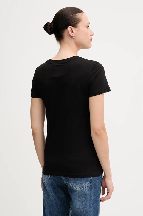 Armani Exchange t-shirt bawełniany damski kolor czarny XW000831 AF10356 - zdjęcie produktu nr 2