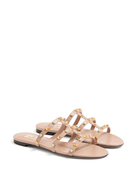 Valentino Garavani Rockstud slides - Neutrals - zdjęcie produktu nr 2