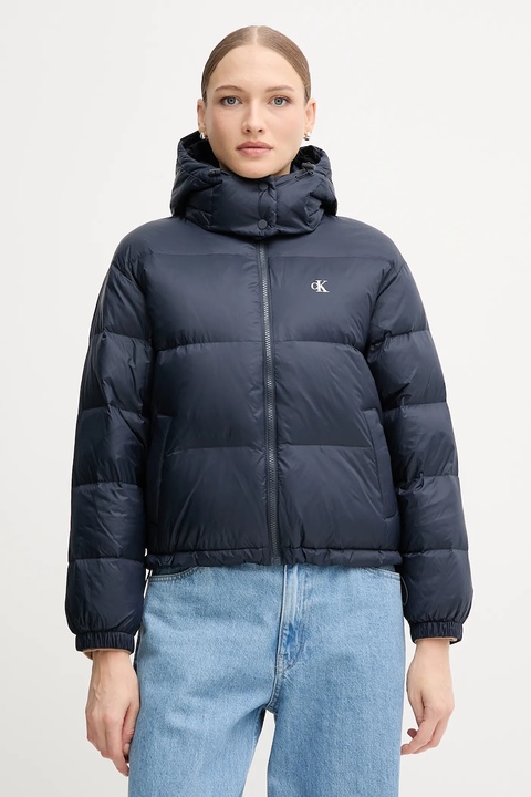 Calvin Klein Jeans kurtka puchowa kolor granatowy zimowa oversize LV047D501G - zdjęcie produktu nr 1
