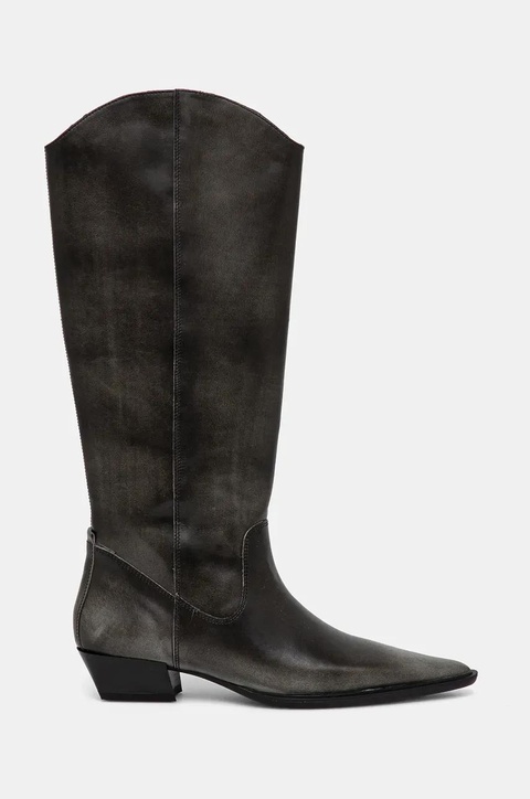 Vagabond Shoemakers kowbojki skórzane CASSIE damskie kolor czarny na płaskim obcasie 5750-218-17 - zdjęcie produktu nr 2