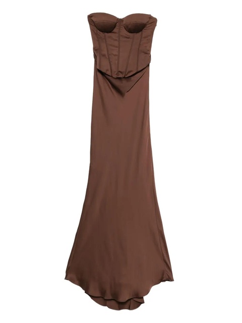 ROTATE BIRGER CHRISTENSEN corset panelled dress - Brown - zdjęcie produktu nr 1