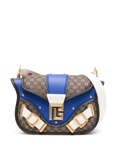 Balmain Blaze panelled leather crossbody bag - Brown - zdjęcie produktu nr 1