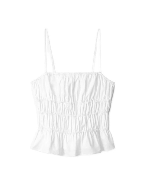 STAUD ruffled-hem top - White - zdjęcie produktu nr 1