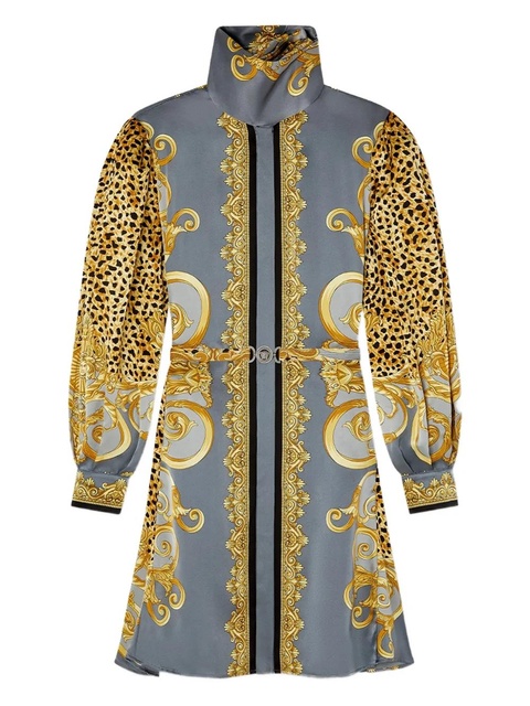 Versace silk animal-print dress - Grey - zdjęcie produktu nr 1