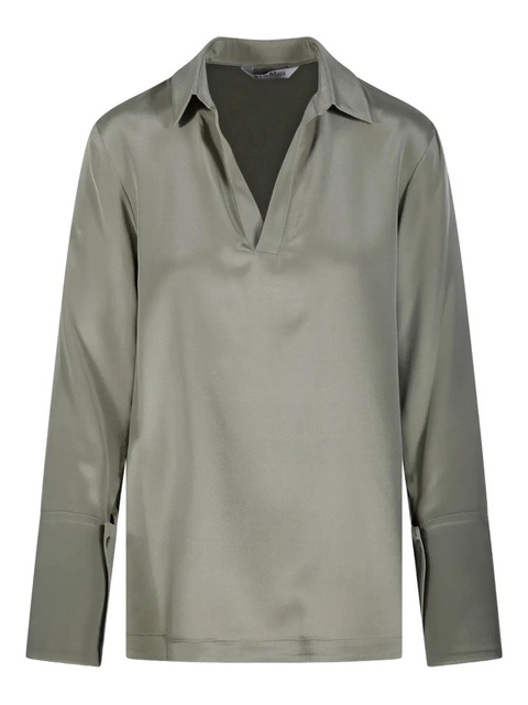Max Mara V-neck long-sleeve blouse - Green - zdjęcie produktu nr 1