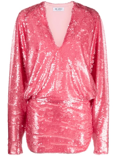 The Attico Gael sequin-embellished minidress - Pink - zdjęcie produktu nr 1
