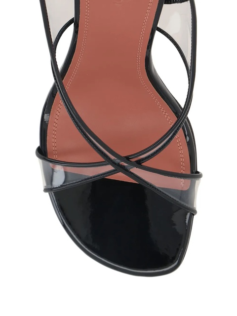 Amina Muaddi Lena 90MM patent-leather slingback sandals - Black - zdjęcie produktu nr 2