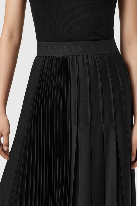 AllSaints spódnica JAX kolor czarny midi rozkloszowana W065RD - zdjęcie produktu nr 2