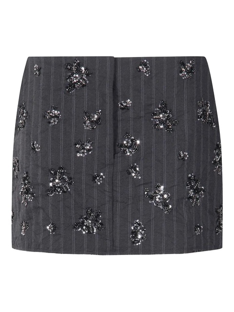 Simkhai pinstripe embellished mini skirt - Grey - zdjęcie produktu nr 2