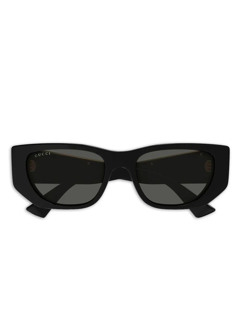 Gucci Eyewear stripe geometric sunglasses - Black - zdjęcie produktu nr 1