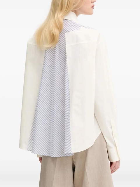 MM6 Maison Margiela striped-panel shirt - White - zdjęcie produktu nr 2