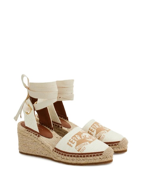 Ferragamo 70mm logo-jacquard espadrilles - Neutrals - zdjęcie produktu nr 2