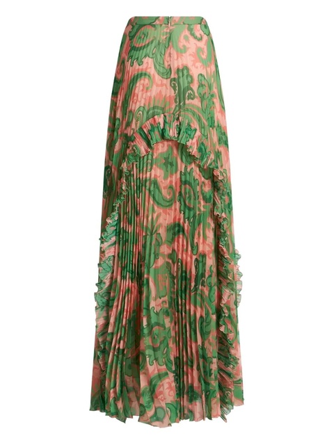 ETRO pleated ruffled maxi skirt - Green - zdjęcie produktu nr 2