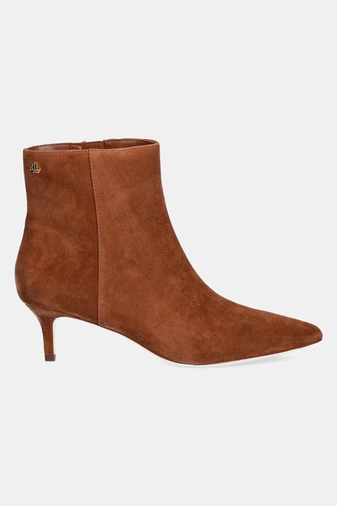 Lauren Ralph Lauren botki zamszowe Mckay Bt Hl damskie kolor brązowy na szpilce 802967779002 - zdjęcie produktu nr 2