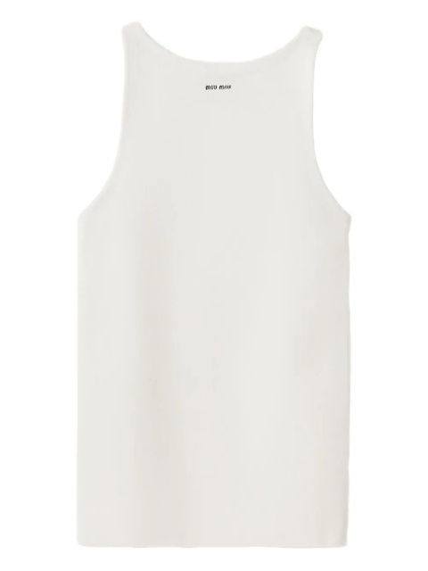 Miu Miu logo tank tank top - White - zdjęcie produktu nr 1