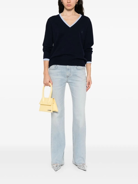 SANDRO V-neck jumper - Blue - zdjęcie produktu nr 1