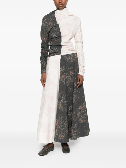 GANNI floral-print panelled skirt - White - zdjęcie produktu nr 2