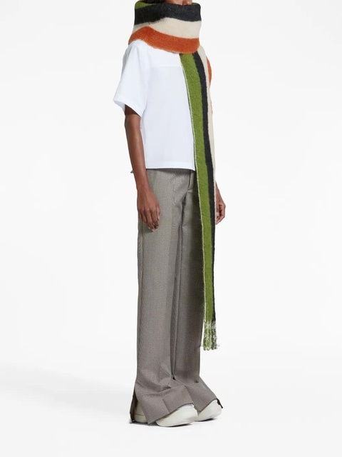 Marni houndstooth-pattern straight-leg trousers - Black - zdjęcie produktu nr 1