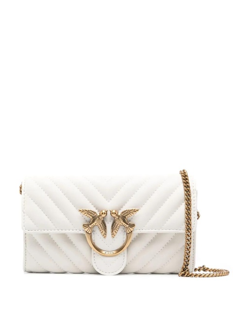 PINKO Love One quilted shoulder bag - White - zdjęcie produktu nr 1