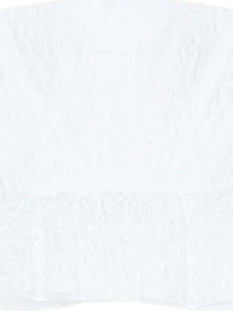 Givenchy strapless embroidered ruffled top - White - zdjęcie produktu nr 2