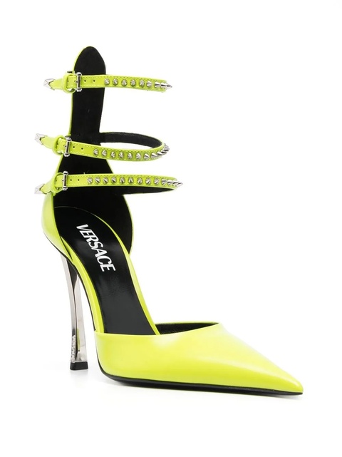 Versace 110mm studded leather pumps - Yellow - zdjęcie produktu nr 1