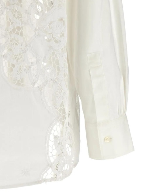 Marine Serre cut-out embroidered shirt - White - zdjęcie produktu nr 2