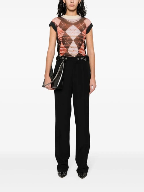 Jean Paul Gaultier pressed-crease tapered trousers - Black - zdjęcie produktu nr 2