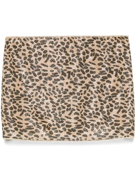 Oséree leopard-print mini skirt - Gold - zdjęcie produktu nr 1