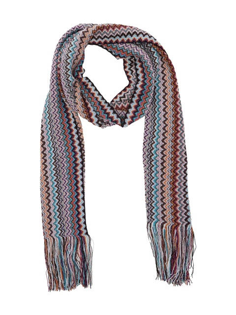 Missoni zigzag-pattern fringed scarf - Red - zdjęcie produktu nr 2