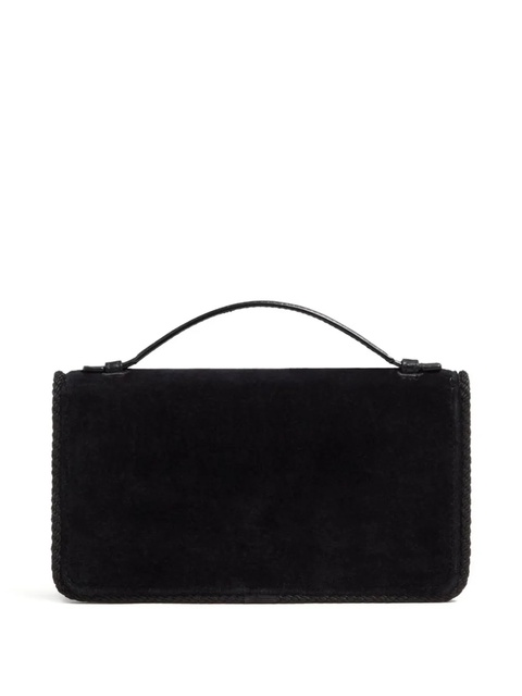 Valentino Garavani suede flap shoulder bag - Black - zdjęcie produktu nr 2
