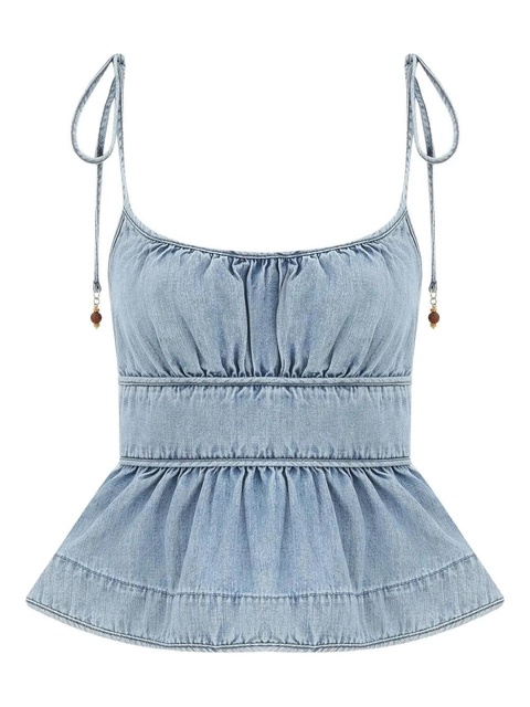ZIMMERMANN Wanderlust ruffled cami - Blue - zdjęcie produktu nr 1