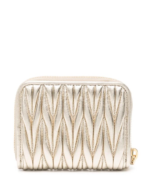 Miu Miu metalassé cardholder - Gold - zdjęcie produktu nr 2
