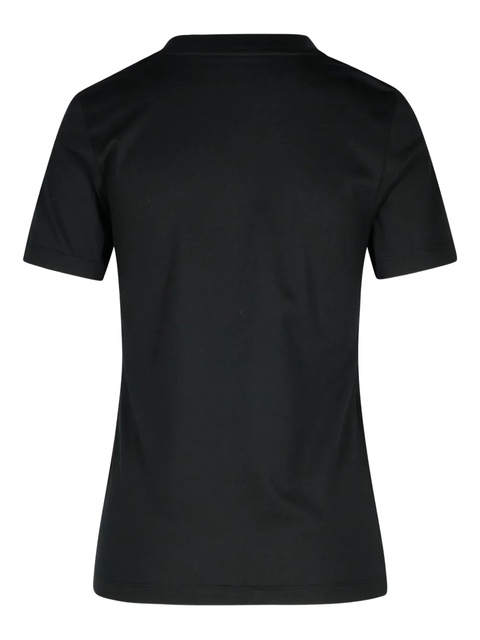Moncler crystal-logo cotton T-shirt - Black - zdjęcie produktu nr 2