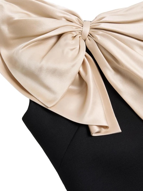 Valentino Garavani one-shoulder bow mini dress - Black - zdjęcie produktu nr 2