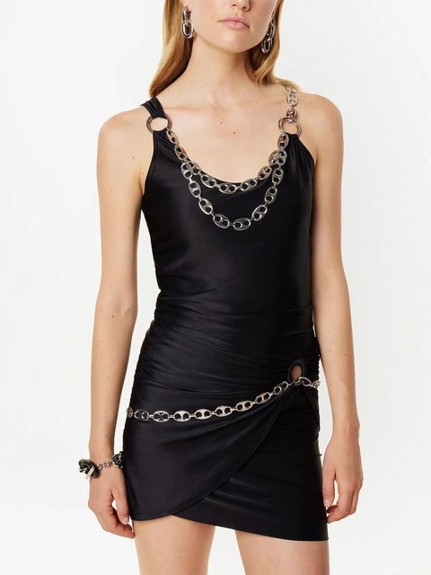 Rabanne chain embellished mini dress - Black - zdjęcie produktu nr 2
