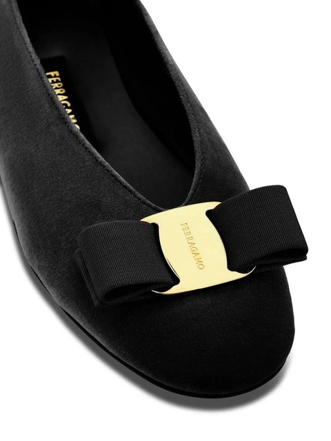 Ferragamo Vara bow-detail ballet flats - Black - zdjęcie produktu nr 2