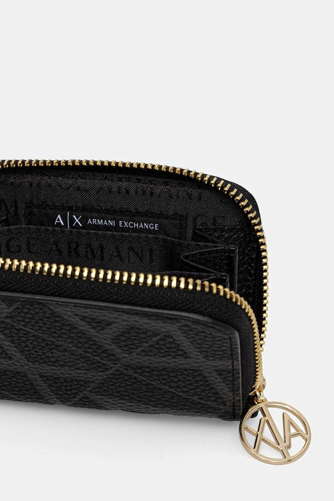 Armani Exchange portfel damski kolor czarny XW000309 AF13680 - zdjęcie produktu nr 2