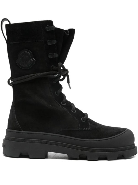 Moncler Vera lace-up logo-patch boots - Black - zdjęcie produktu nr 1