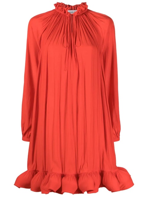 Lanvin micro-pleated minidress - Red - zdjęcie produktu nr 1