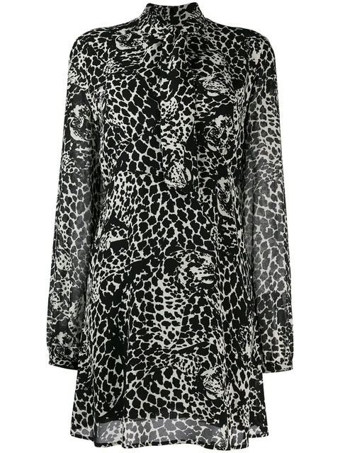 Saint Laurent graphic print shirt dress - Black - zdjęcie produktu nr 1